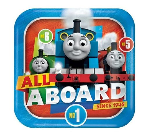 Thomas The Tank Engine Square Party Lunch Plates - Sweets 'n' Things