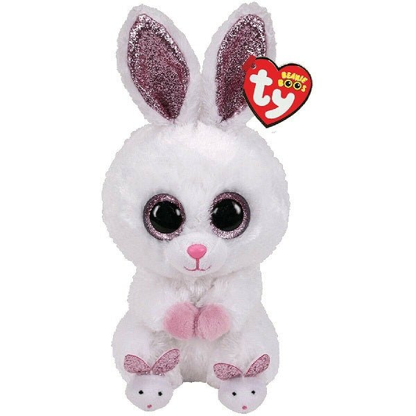 TY Beanie Boo (Slippers) 2020 White Pink Bunny