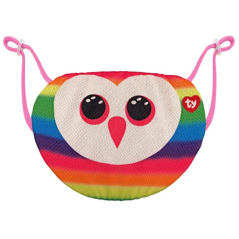 TY Owen Owl Multicolour Face Mask - One Size - Sweets 'n' Things