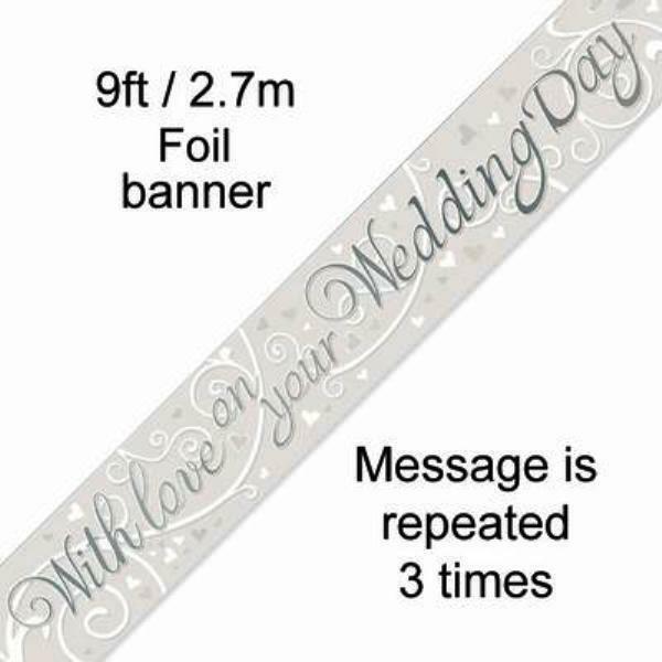 Wedding Day Banner 9ft Long - Sweets 'n' Things